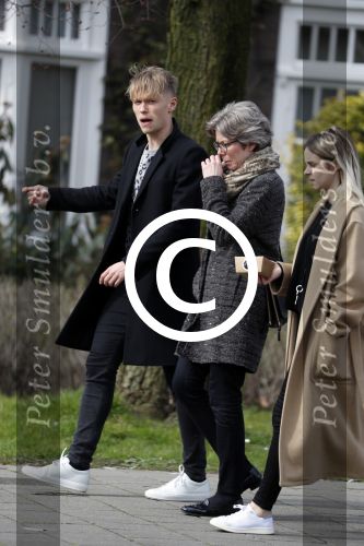 Amsterdam 2 april 2016 
Viktor Fischer met .... op straat in Amsterdam.
