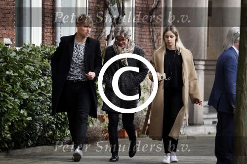 Amsterdam 2 april 2016 
Viktor Fischer met .... op straat in Amsterdam.