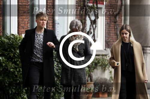 Amsterdam 2 april 2016 
Viktor Fischer met .... op straat in Amsterdam.