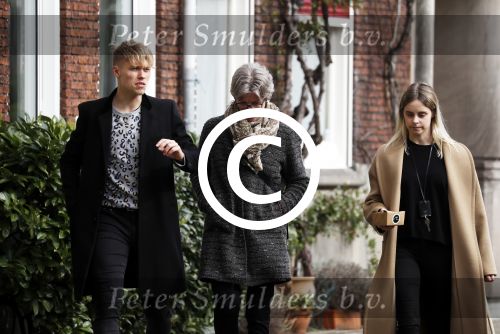 Amsterdam 2 april 2016 
Viktor Fischer met .... op straat in Amsterdam.