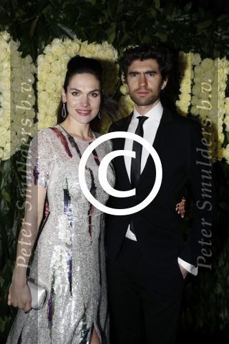 Amsterdam 9 maart 2017 
5 njaar Voque. Feest / diner in rijksmuseum en feest in the Duchess. Anna Drijver met Benja Bruining
