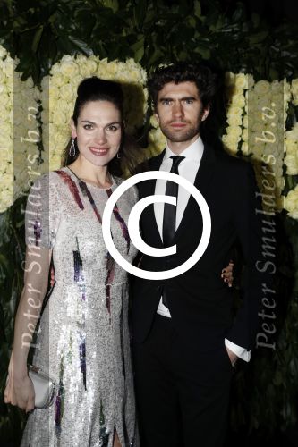 Amsterdam 9 maart 2017 
5 njaar Voque. Feest / diner in rijksmuseum en feest in the Duchess. Anna Drijver met Benja Bruining