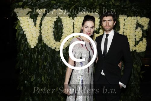 Amsterdam 9 maart 2017 
5 njaar Voque. Feest / diner in rijksmuseum en feest in the Duchess. Anna Drijver met Benja Bruining