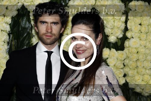 Amsterdam 9 maart 2017 
5 njaar Voque. Feest / diner in rijksmuseum en feest in the Duchess. Anna Drijver met Benja Bruining