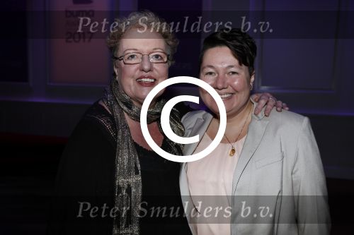 Hilversum 6 maart 2017
Uitreiking Buma awards in studio 21. Louise Schmidt en partner Astrid Nijgh