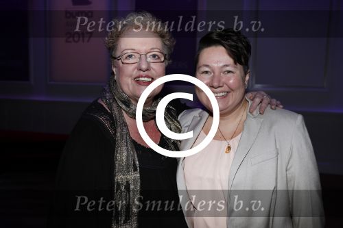 Hilversum 6 maart 2017
Uitreiking Buma awards in studio 21. Louise Schmidt en partner Astrid Nijgh
