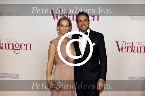 Amsterdam 13 maart 2017
Premiere het verlangen met in de hoofdrollen Chantal Janzen Gijs Naber en Alex Klaassen. Chantal met man marco