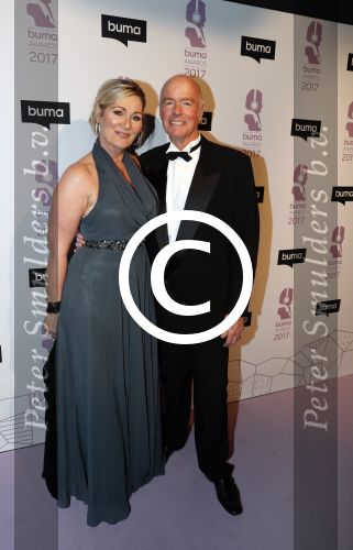 Hilversum 6 maart 2017
Uitreiking Buma awards in studio 21. Ferdi Bolland en partner Marian Mulder