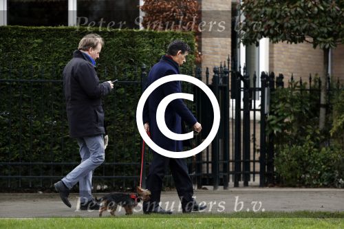 Amsterdam 4 maart 2017 
Advocaat Gerard Spong en zijn vriend mte hond en zijn Rolls Royce