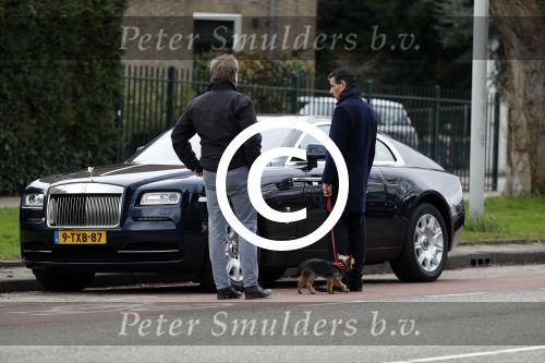 Amsterdam 4 maart 2017 
Advocaat Gerard Spong en zijn vriend mte hond en zijn Rolls Royce