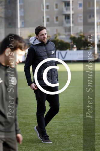 Amsterdam 7 maart 2017
Justin Swart als trainer bij de jeugd van AFC
