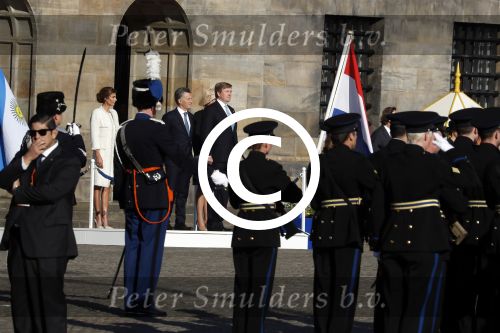 Amsterdam, 27 Maart 2017
Koning Willem Alexander Koningin Maxima Juliana Awada en President Mauricio Macri van Argentinie