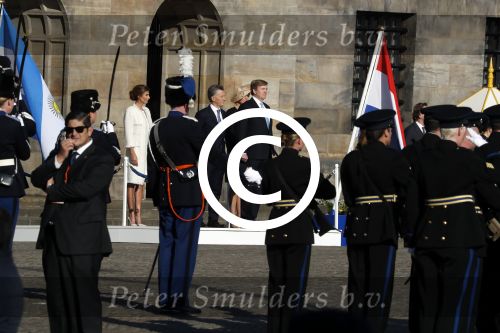 Amsterdam, 27 Maart 2017
Koning Willem Alexander Koningin Maxima Juliana Awada en President Mauricio Macri van Argentinie