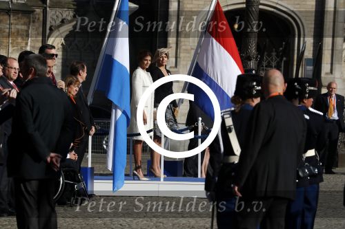 Amsterdam, 27 Maart 2017
Koning Willem Alexander Koningin Maxima Juliana Awada en President Mauricio Macri van Argentinie