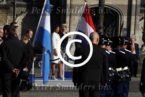 Amsterdam, 27 Maart 2017
Koning Willem Alexander Koningin Maxima Juliana Awada en President Mauricio Macri van Argentinie