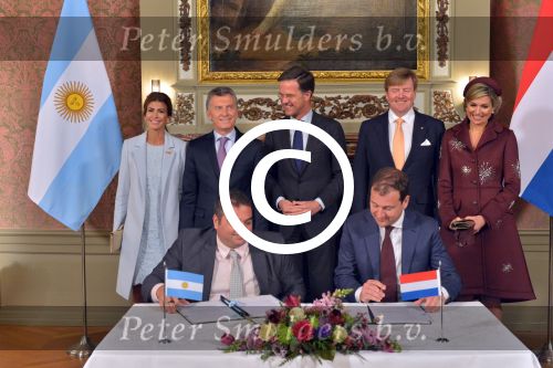 Den Haag Amsterdam 27- 30 maart 2017
Koning Willem Alexander en Koningin Maxima ontvangen de president van Argentinie Mauricio Macri en zijn vrouw Juliana Awada. Mark Rutte