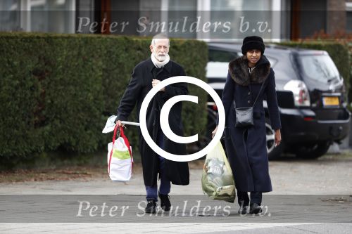 Amsterdam 19 maart 2017
Laetitia Griffith met haar man op straat in Amsterdam zuid.