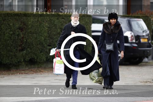 Amsterdam 19 maart 2017
Laetitia Griffith met haar man op straat in Amsterdam zuid.