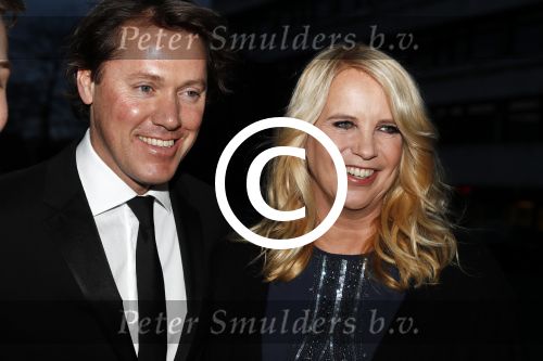 Hilversum 6 maart 2017
Uitreiking Buma awards in studio 21. Linda de Mol met Jeroen Rietbergen en zoon Julian Vahle