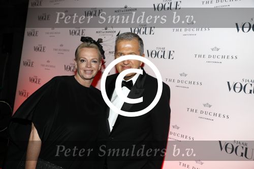 Amsterdam 9 maart 2017 
5 njaar Voque. Feest / diner in rijksmuseum en feest in the Duchess. Karin Swerink Mario Testino en Lara Stone