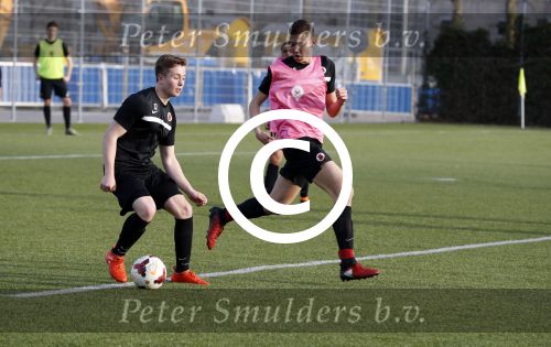 Amsterdam 30 maart 2017
Maxim Gullit en Ruben Kluivert tijdens training bij AFC.