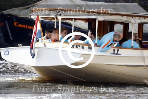 Amsterdam 28 maart 2017 
Het Nederlands elftal gaat varen door de grachten van Amsterdam. oa Arjen Robben Wesley Sneijder Matthijs v d Ligt Daley Blind Frans Hoek Fred Grim Luuk de Jong Jeroen Zoet ea