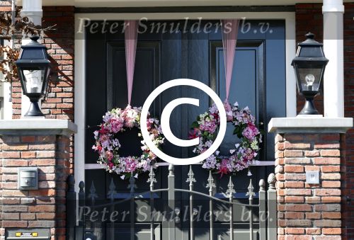 Volendam 25 maart 2017
Nick en Kirsten Schilder hun huis is versierd ivm geboorte dochter.