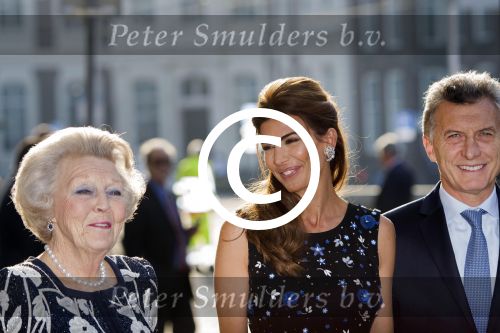 Den Haag Amsterdam 27- 30 maart 2017
Koning Willem Alexander en Koningin Maxima ontvangen de president van Argentinie Mauricio Macri en zijn vrouw Juliana Awada. Prinses Beatrix