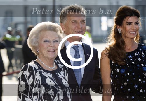 Den Haag Amsterdam 27- 30 maart 2017
Koning Willem Alexander en Koningin Maxima ontvangen de president van Argentinie Mauricio Macri en zijn vrouw Juliana Awada. Prinses Beatrix