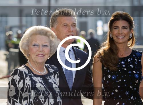 Den Haag Amsterdam 27- 30 maart 2017
Koning Willem Alexander en Koningin Maxima ontvangen de president van Argentinie Mauricio Macri en zijn vrouw Juliana Awada. Prinses Beatrix