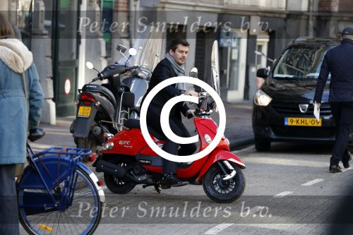 Amsterdam 9 maart 2017 
Ruben Nicolai op zijn scooter