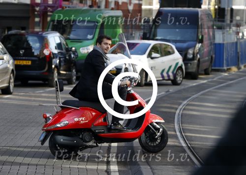 Amsterdam 9 maart 2017 
Ruben Nicolai op zijn scooter