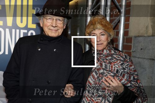 Amsterdam 19 maart 2018
Premiere Alex Klaasen in delamar theater. Alexandra Radius met man Han Ebbelaar