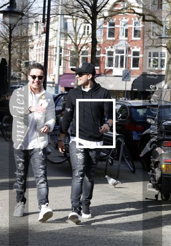 Amsterdam 14 maart 2018 
Andre Hazes jr  (met trouwring vader en ketting vader) op de cornelis schuytstraat .
Andre met zijn neef PA chauffeur en beste vriend Djarno Hofland
