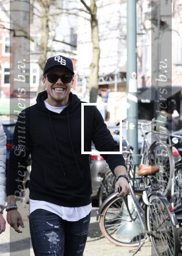 Amsterdam 14 maart 2018 
Andre Hazes jr  (met trouwring vader en ketting vader) op de cornelis schuytstraat