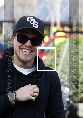 Amsterdam 14 maart 2018 
Andre Hazes jr  (met trouwring vader en ketting vader) op de cornelis schuytstraat