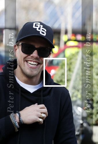 Amsterdam 14 maart 2018 
Andre Hazes jr  (met trouwring vader en ketting vader) op de cornelis schuytstraat