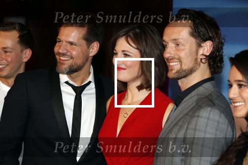 Amsterdam 19 maart 2018 
Yoran de Bont, Rene van Kooten, Brigitte Heitzer, Hans Cornelissen, Marijn Brouwers en Esmee Dekker bij de castpresentatie van de musical Evita in The Grand in Amsterdam. Hans Cornelisse is de producent.