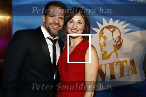 Amsterdam 19 maart 2018 
Yoran de Bont, Rene van Kooten, Brigitte Heitzer, Hans Cornelissen, Marijn Brouwers en Esmee Dekker bij de castpresentatie van de musical Evita in The Grand in Amsterdam. Hans Cornelisse is de producent.