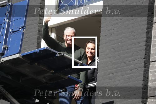 Amsterdam 12 maart 2018
Dries en Honoria Roelvink  verhuizen naar hun nieuwe appartement op de pc Hooftstraat
