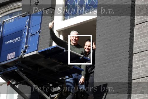 Amsterdam 12 maart 2018
Dries en Honoria Roelvink  verhuizen naar hun nieuwe appartement op de pc Hooftstraat