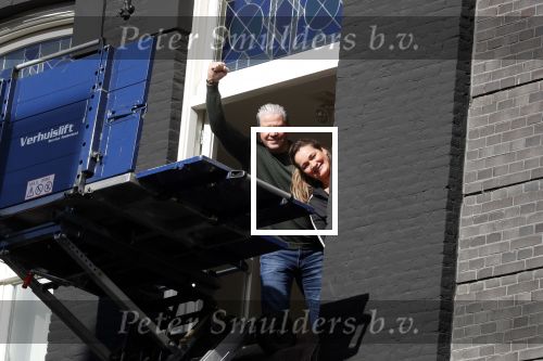 Amsterdam 12 maart 2018
Dries en Honoria Roelvink  verhuizen naar hun nieuwe appartement op de pc Hooftstraat