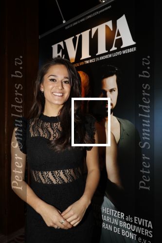 Amsterdam 19 maart 2018 
Yoran de Bont, Rene van Kooten, Brigitte Heitzer, Hans Cornelissen, Marijn Brouwers en Esmee Dekker bij de castpresentatie van de musical Evita in The Grand in Amsterdam. Hans Cornelisse is de producent.