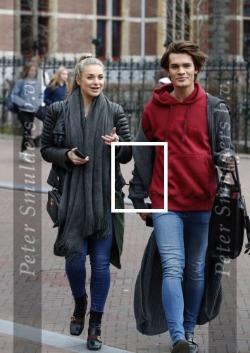 Amsterdam 21 maart 2018
Gaby Blaaser en Koen Kardashian op straat