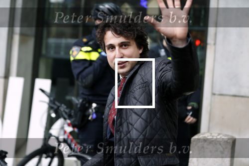 Den Haag 12 maart 2018
Fractievoorzitters Klaas Dijkhoff (VVD), Jesse Klaver (Groen Links), Lilian Marijnissen (SP) en Thierry Baudet (FvD) zijn met elkaar in gesprek in het Libelle Nieuwscafe ( Dudok)