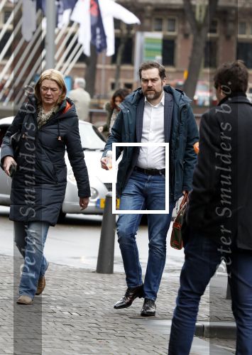 Den Haag 12 maart 2018
Fractievoorzitters Klaas Dijkhoff (VVD), Jesse Klaver (Groen Links), Lilian Marijnissen (SP) en Thierry Baudet (FvD) zijn met elkaar in gesprek in het Libelle Nieuwscafe ( Dudok)