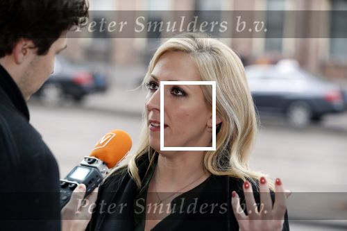 Den Haag 12 maart 2018
Fractievoorzitters Klaas Dijkhoff (VVD), Jesse Klaver (Groen Links), Lilian Marijnissen (SP) en Thierry Baudet (FvD) zijn met elkaar in gesprek in het Libelle Nieuwscafe ( Dudok)