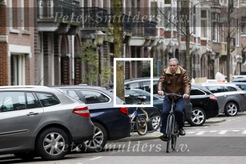 Amsterdam 15 maart 2018 
Maarten Spanjer op de fiets