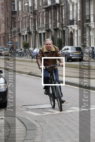 Amsterdam 15 maart 2018 
Maarten Spanjer op de fiets