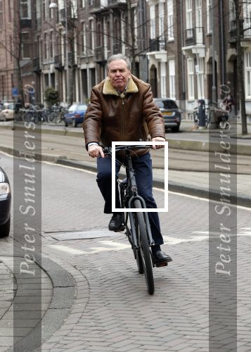 Amsterdam 15 maart 2018 
Maarten Spanjer op de fiets
